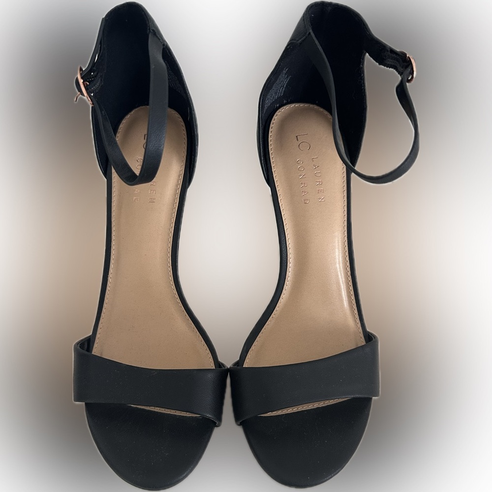 Lauren Conrad Black Heels, Like New, Size 9.5 - Picture 4 of 10